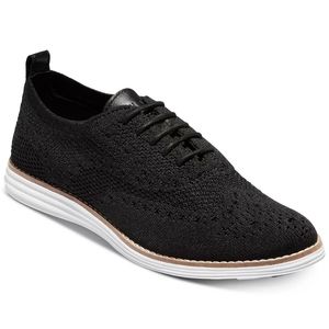 Women’s Cole Haan Original Grand Black Stitchlite Wingtip Knit Oxford Sz 9.5B.